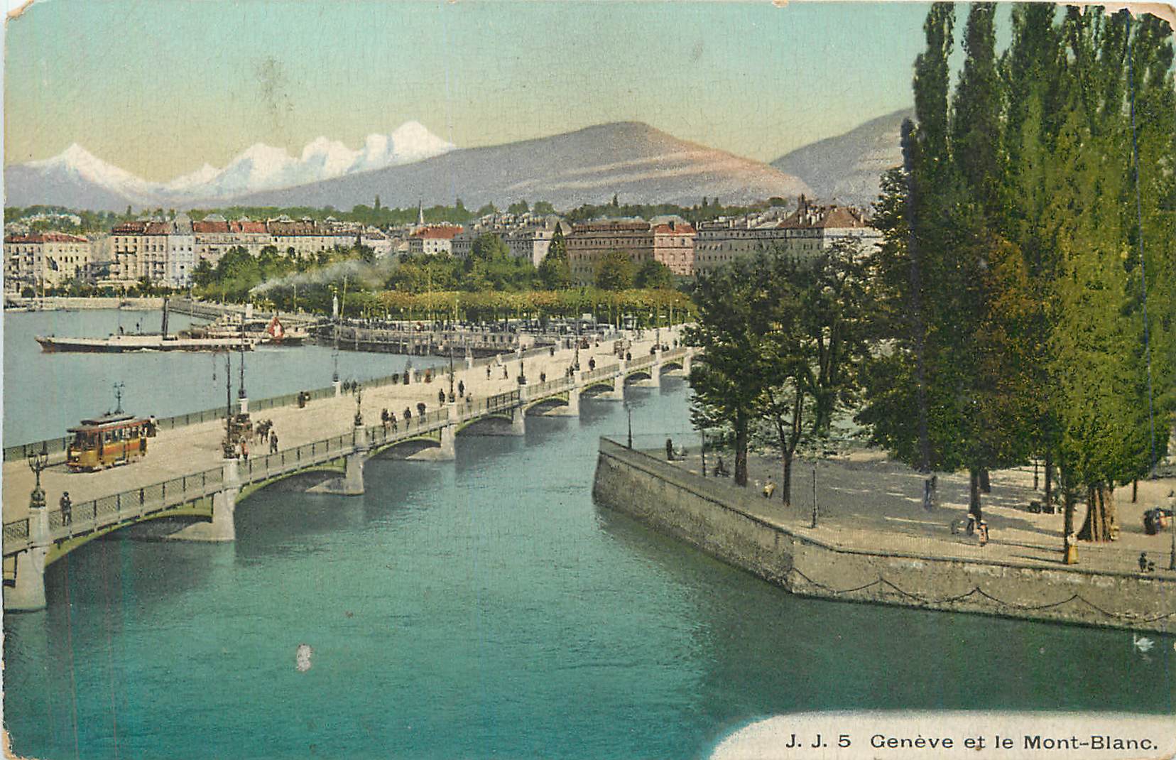 CPA Geneve et le mont blanc