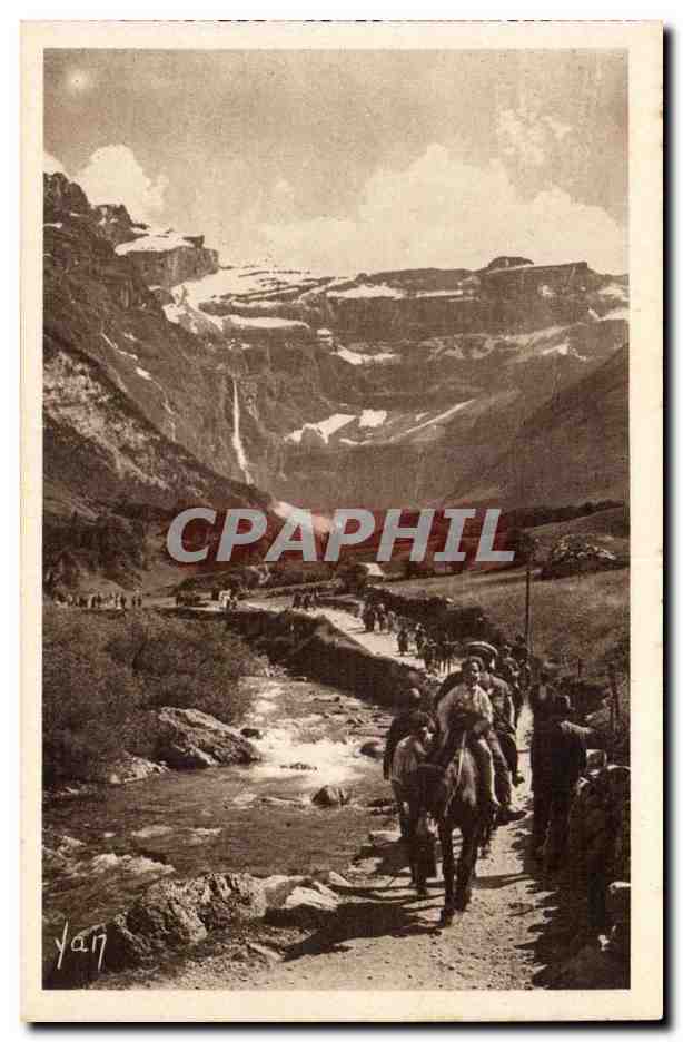 Gavarnie CPA Retour du cirque (ane donkey)