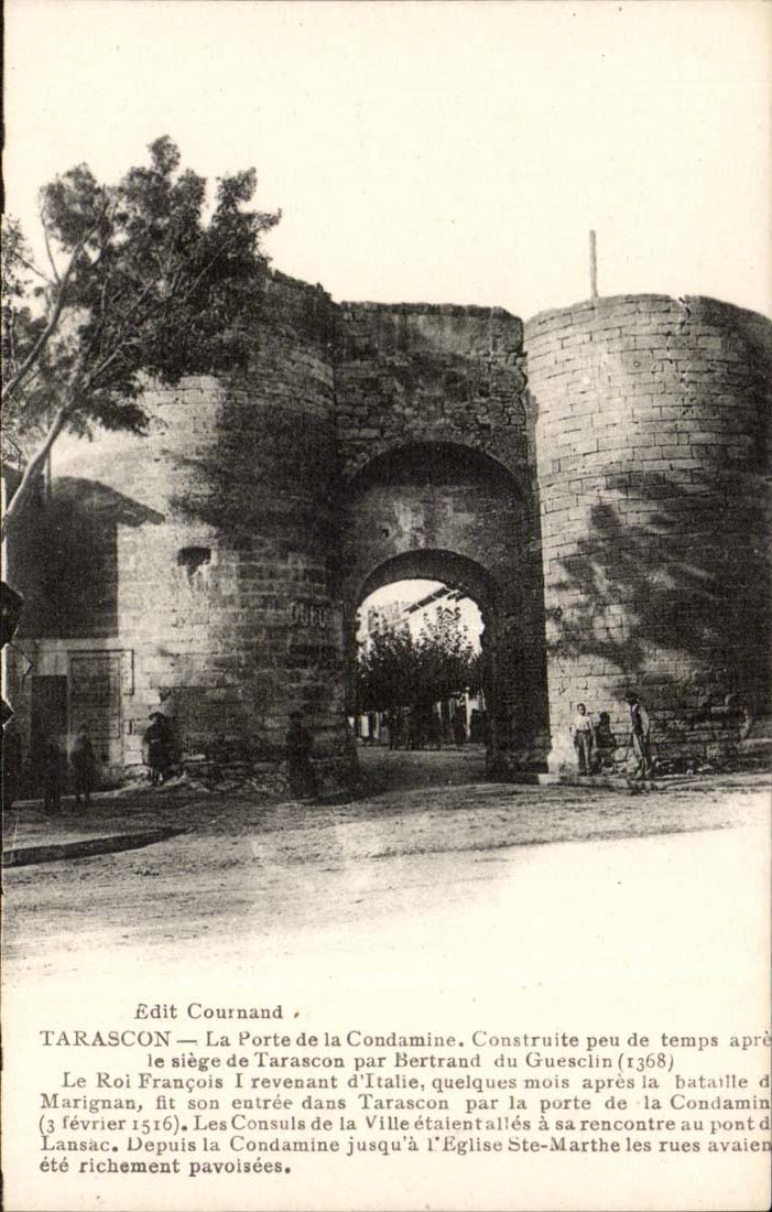 Tarascon CPA La porte de la Condamine construite par Bertrand du Guesclin