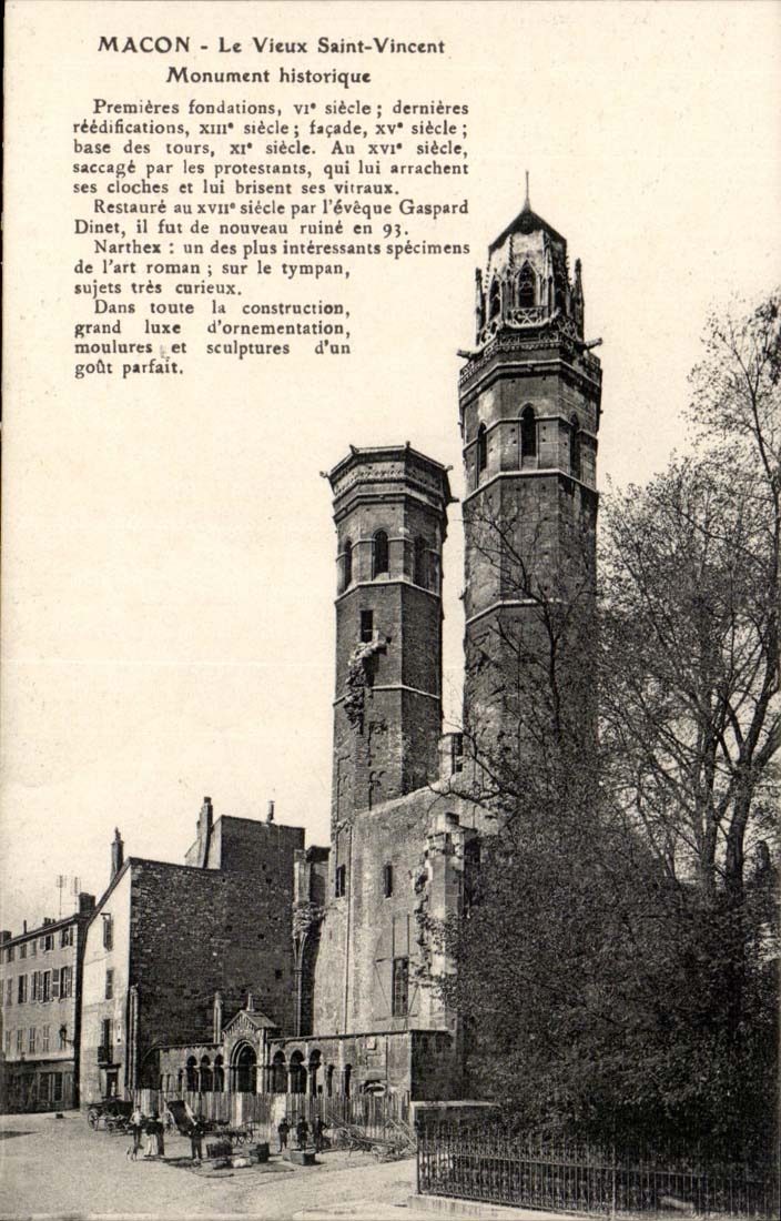 Macon CPA Le vieux Saint Vincent Monument historique