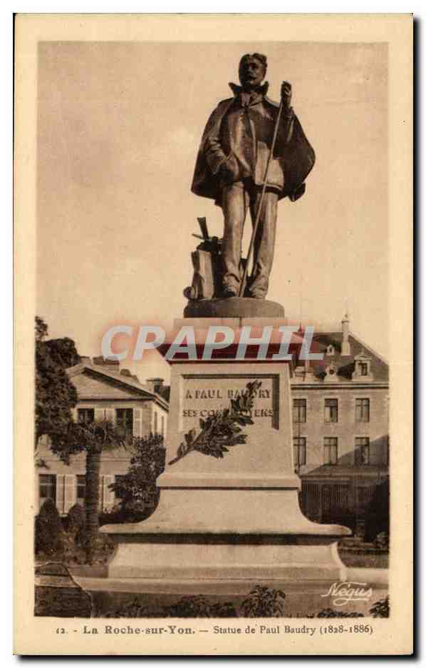 La Roche sur Yon CPA Statue de Paul Baudry (1828 1886)
