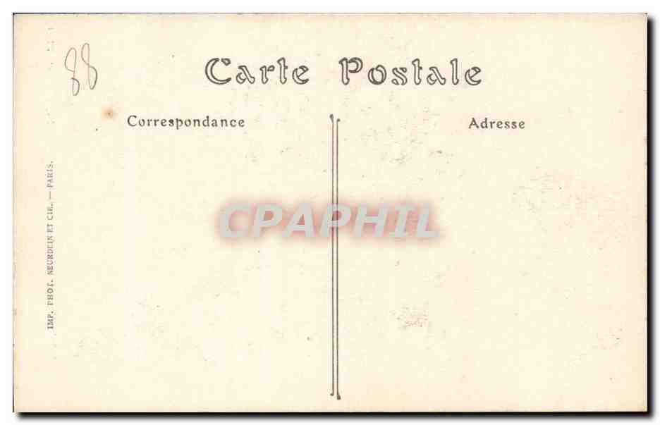 Neufchateau CPA Hotel de ville le puits — Rückseite
