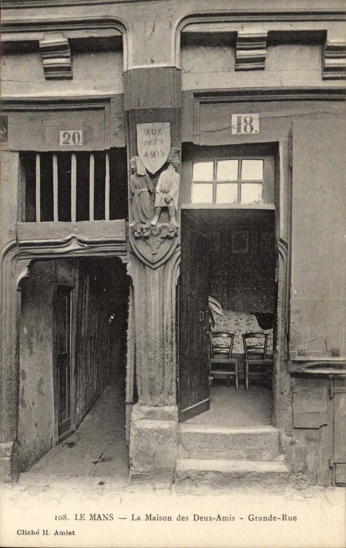 Le mans CPA La maison des deux amis Grande rue