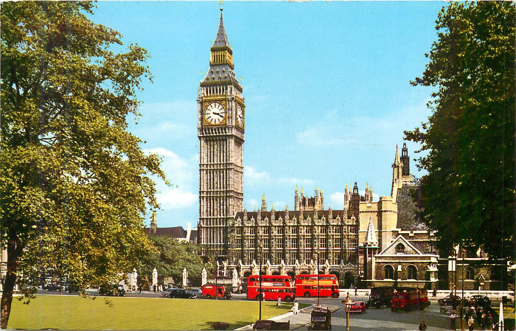 Big Ben et le Parlement à Londres — vue panoramique — éditeur non visible
