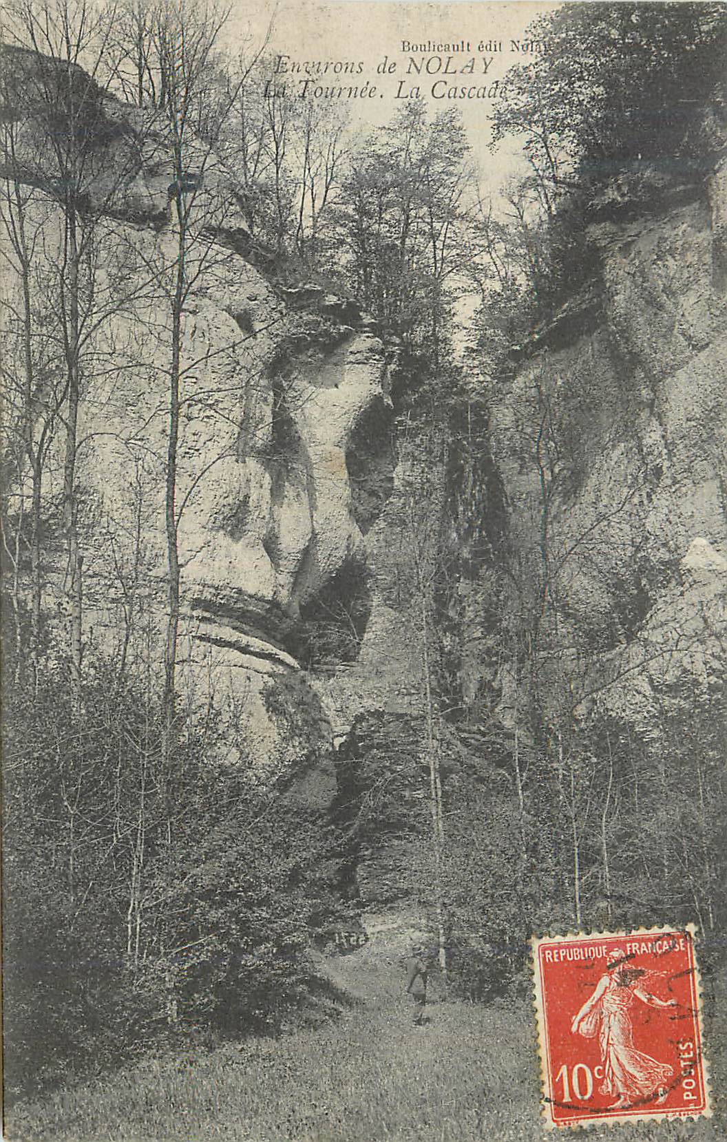 CPA Environs de Nolay La Tournee La Cascade