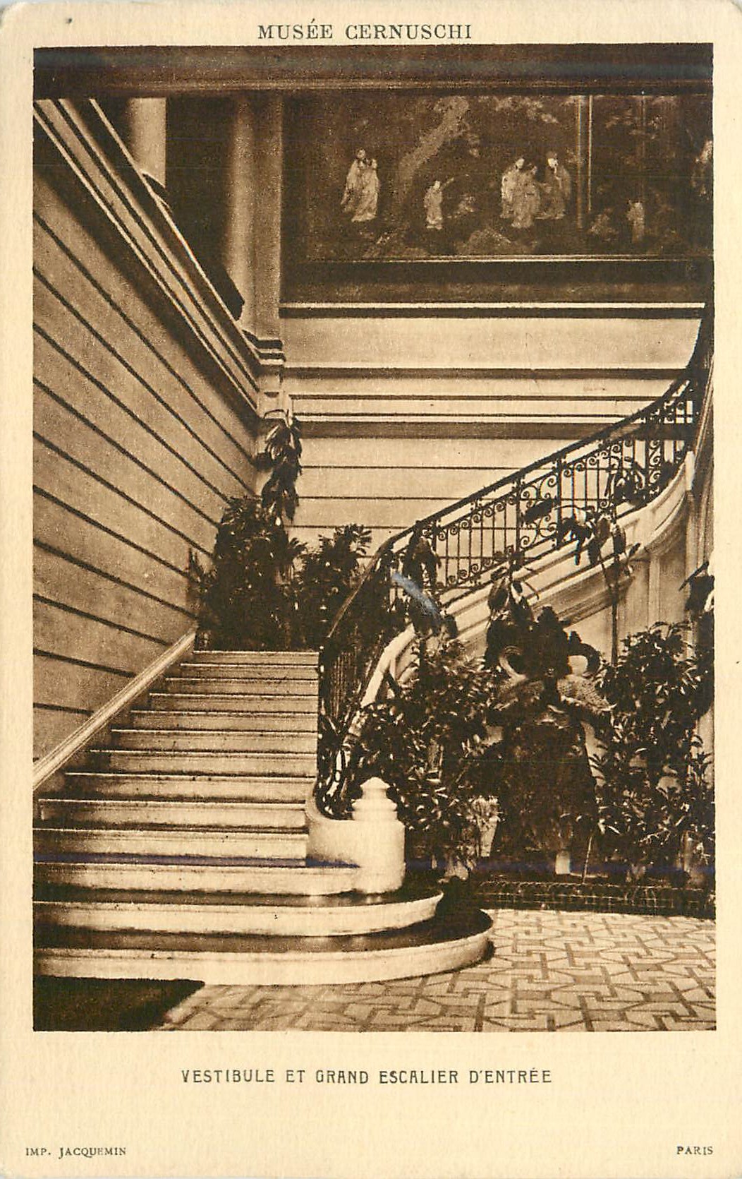 CPA Musee Cernuschi Vestibule et Grand Escalier D Entree