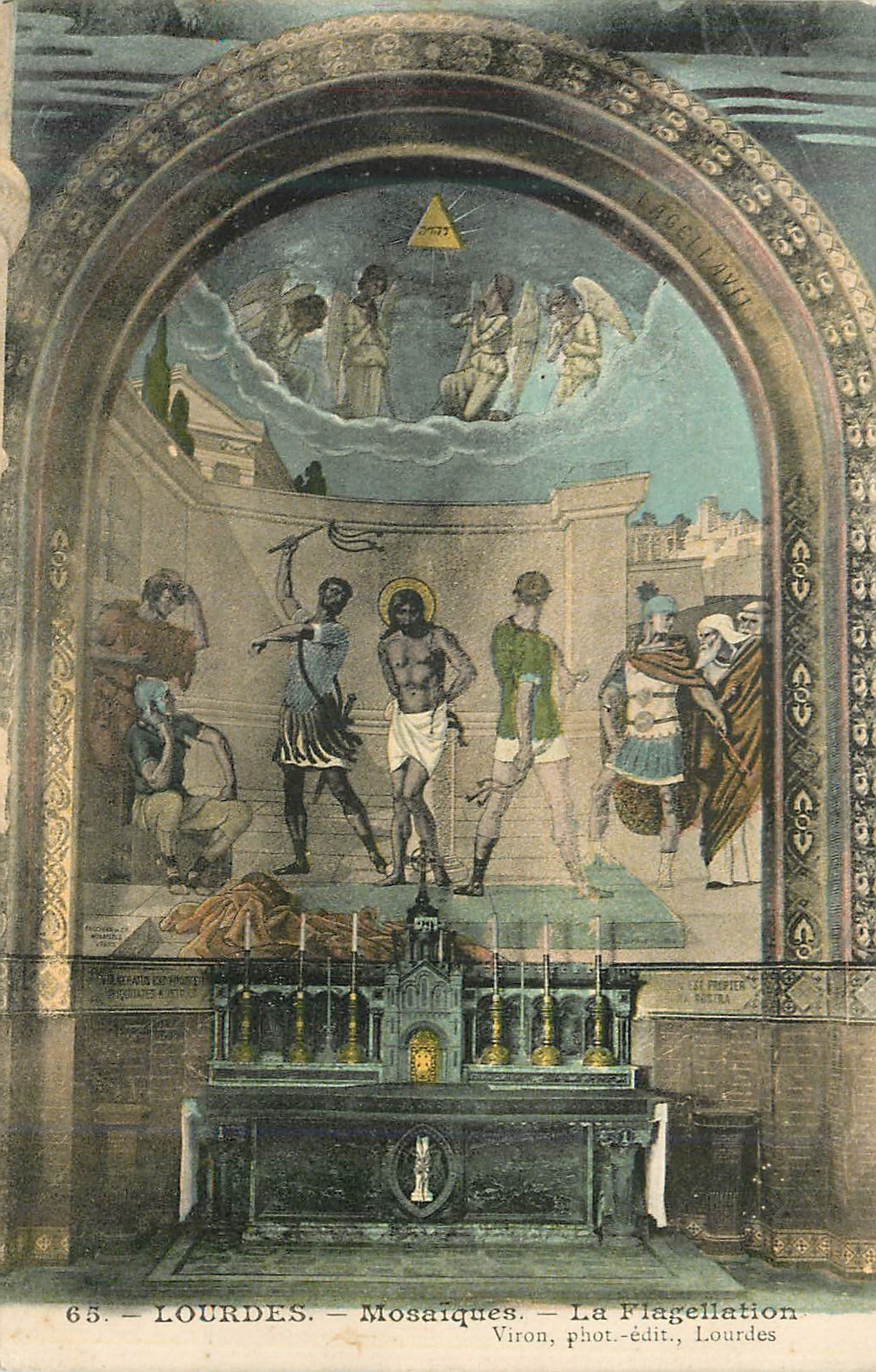 CPA Lourdes Mosaiques La Flagellation