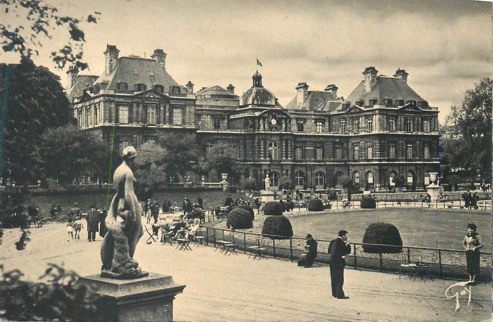 CPA Paris et ses Merveilles jardin du Luxembourg et Palais du Senat