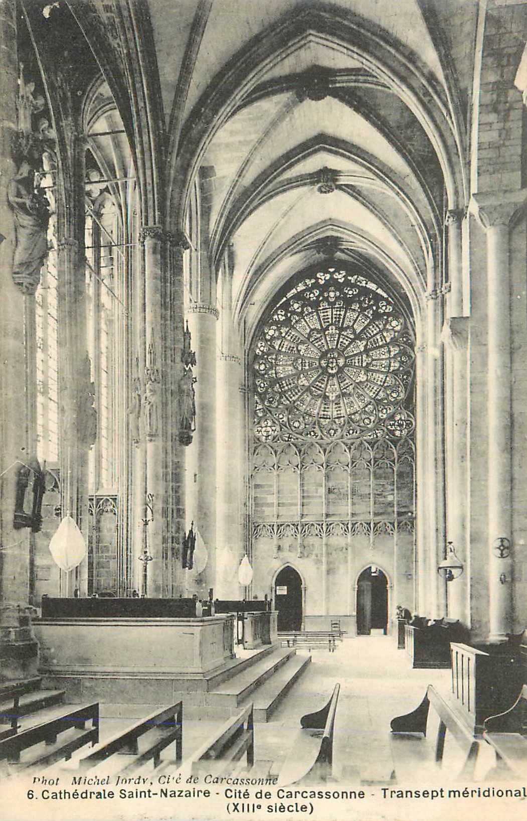 CPA Cathedrale Saint Nazaire Cite de Carcassonne Transept meridional xiii siecle