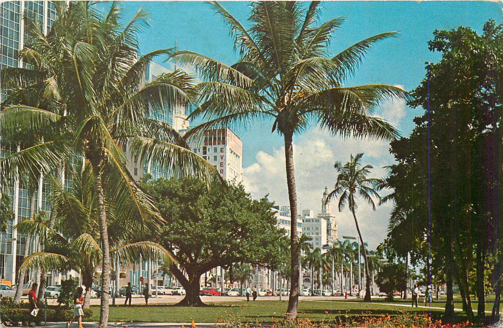 CPM Looking from Barfront Park at Biscayne Island heart of Miami Florida