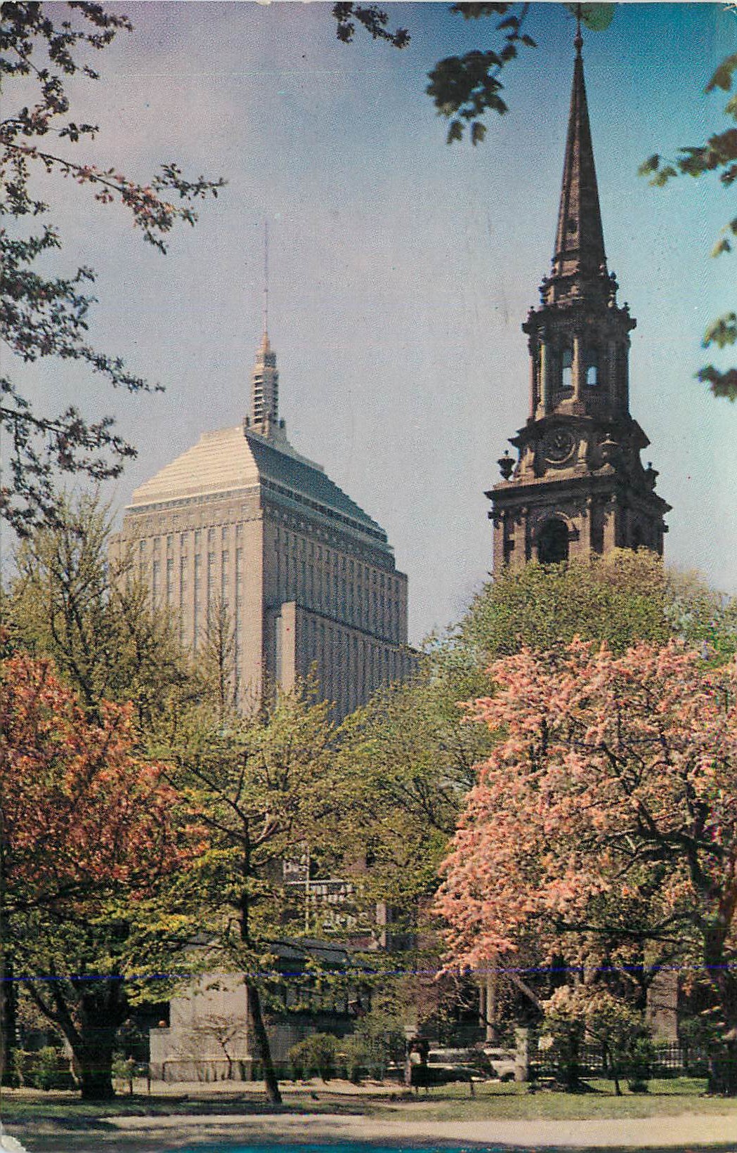 CPM The John Hancock Building and Arlington Street Church Presenting the new and the old in Boston