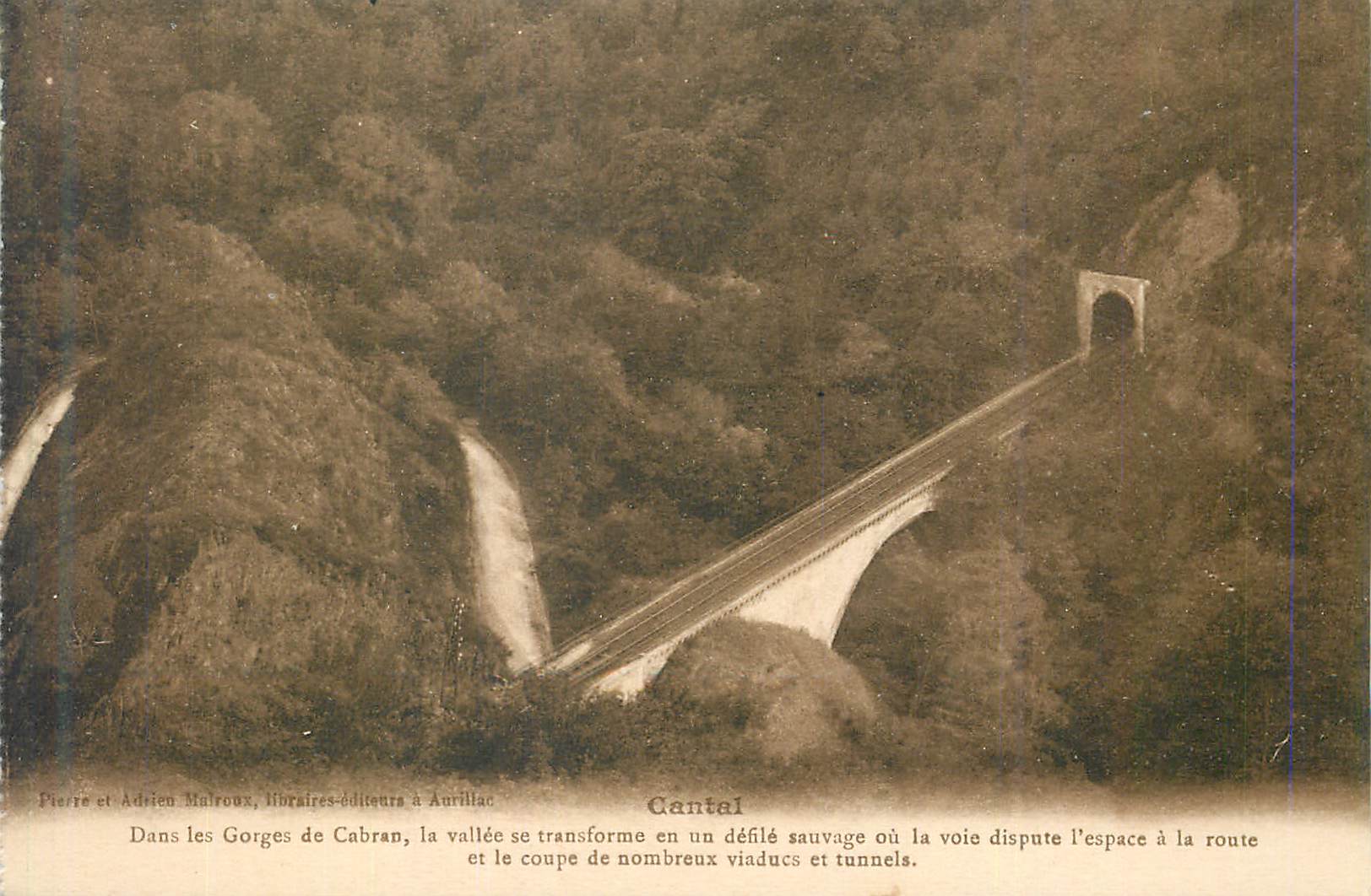 CPA Cantal Dans les Gorges de Cabran la vallee se transforme en un defile sauvage oni la lvoie