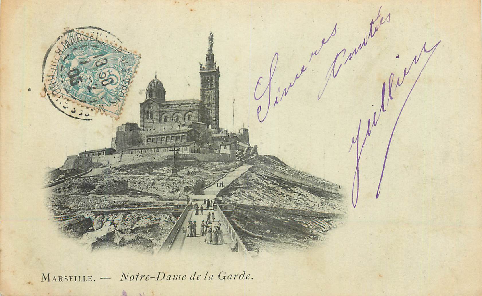 CPA Marseille Notre Dame de la Garde (carte 1900)
