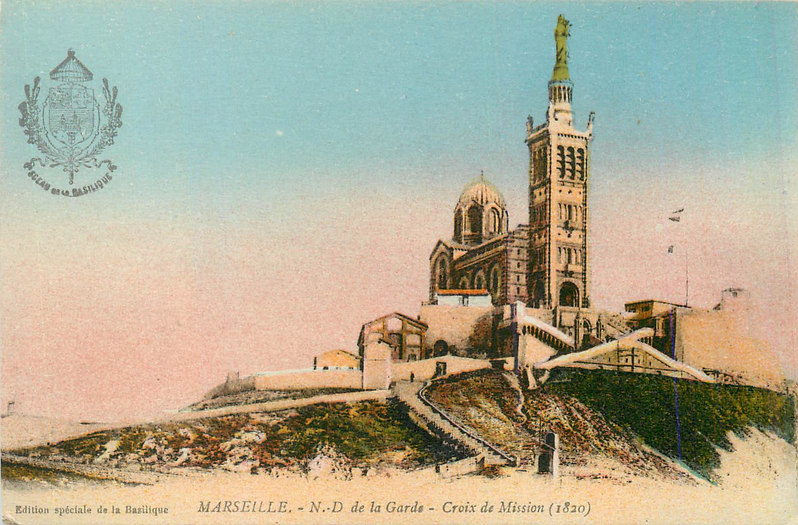 CPA Marseille N D de la Garde Croix de Mission