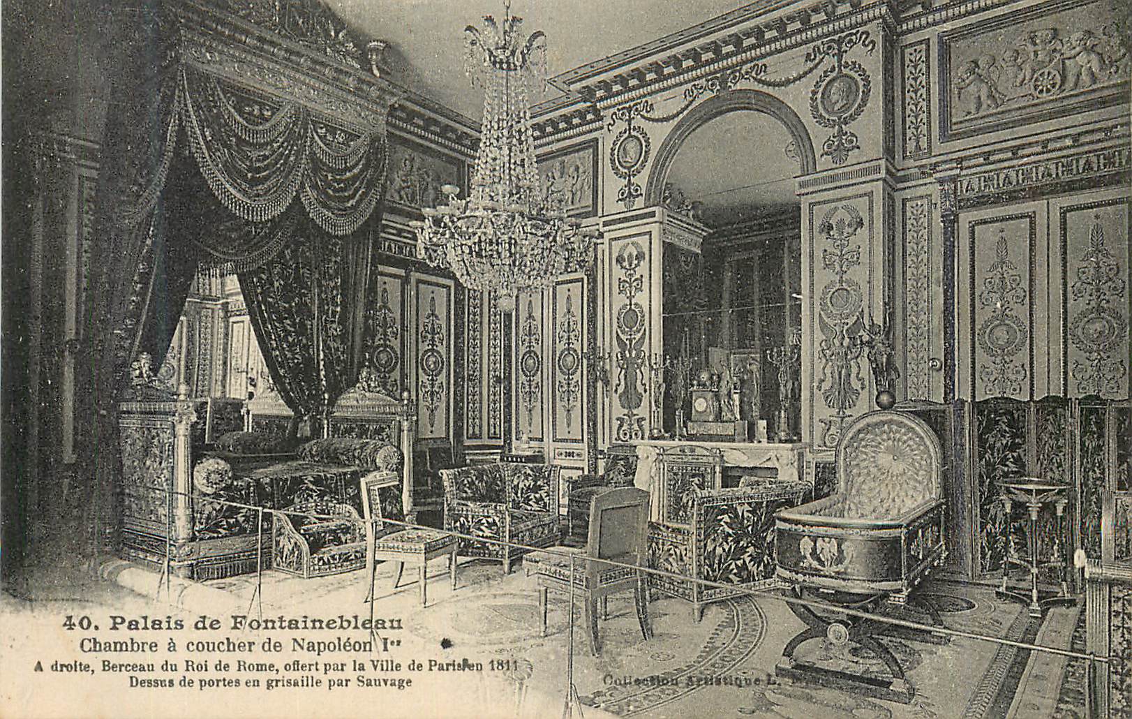 Napoleons Schlafzimmer — Schloss Fontainebleau — Künstlerische Sammlung L. — n°40