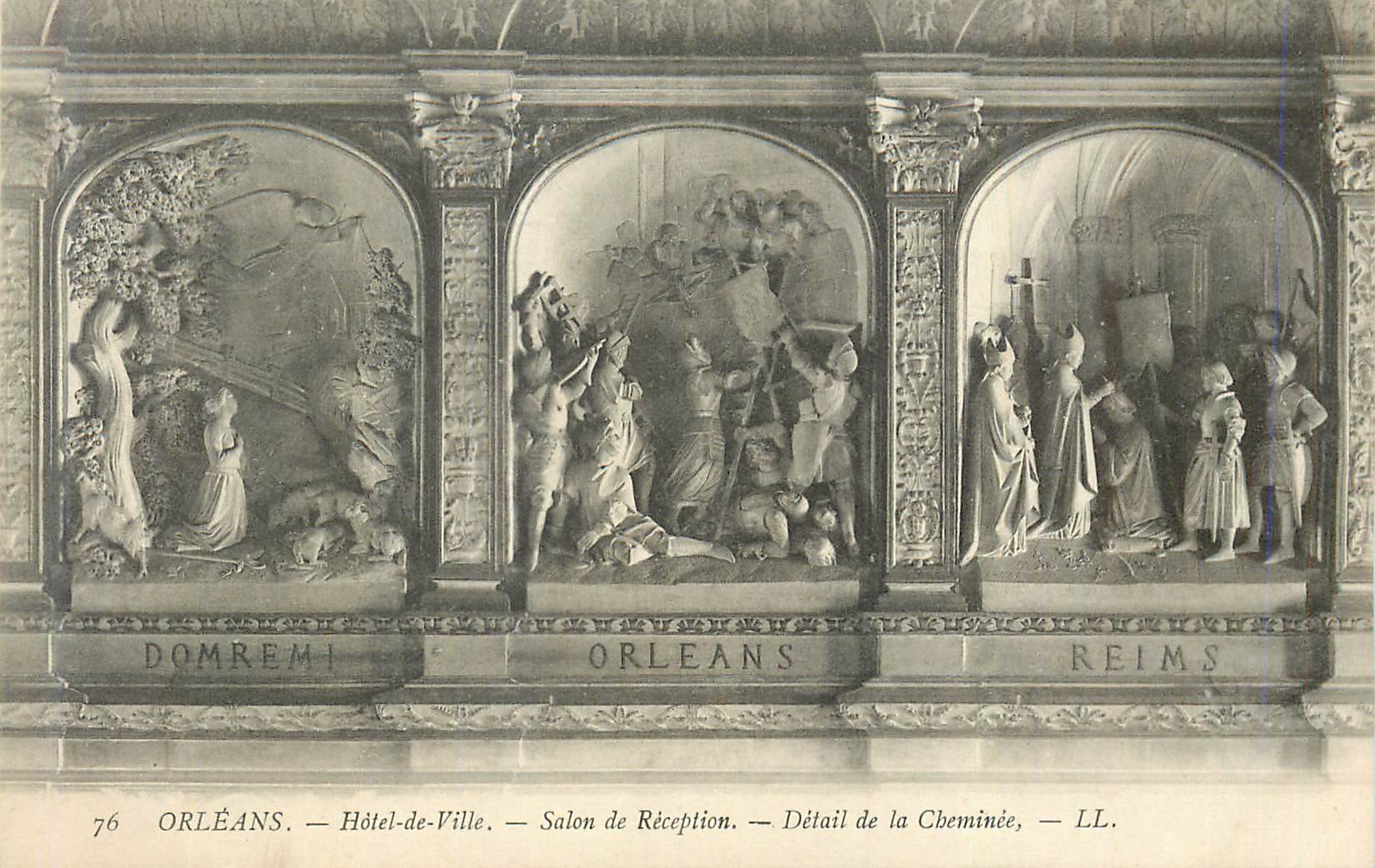 CPA Orleans Hotel de Ville Salon de Reception Detail de la Cheminde