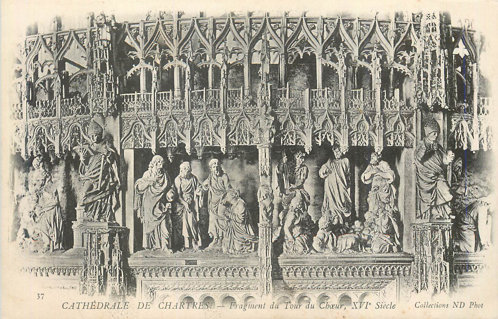CPA Cathedrale de Chartres Fragment du Tour du Choeur xvi Siecle