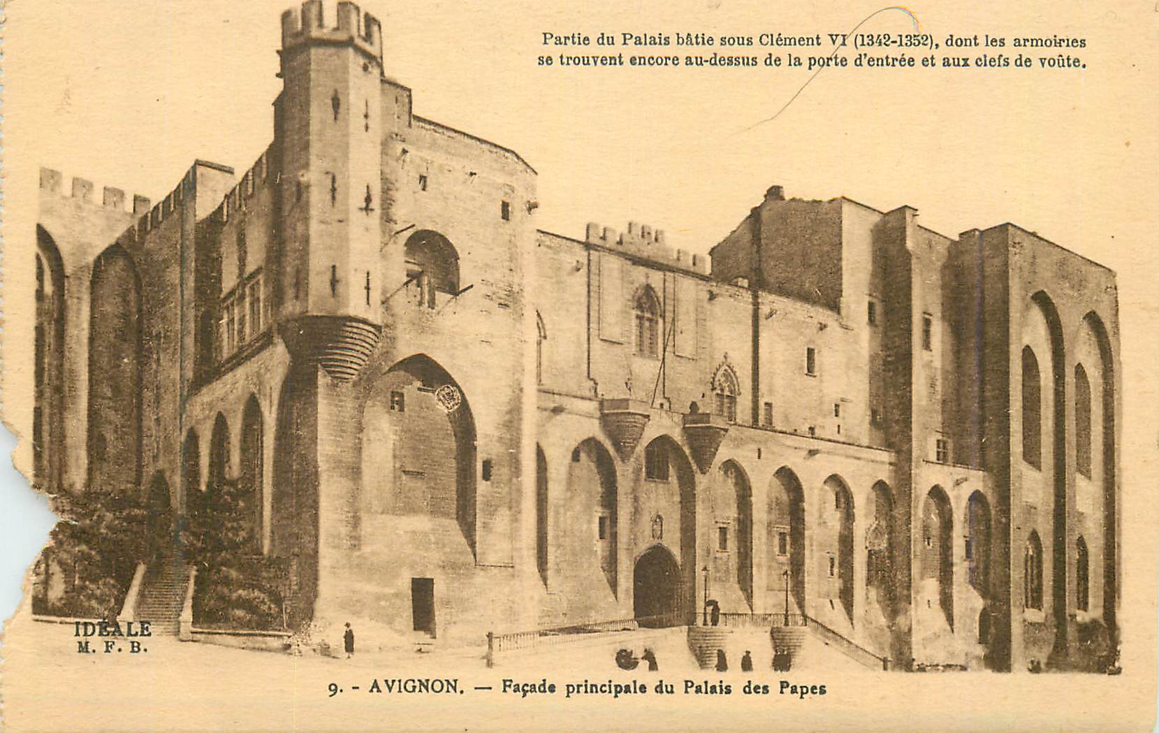 CPA Avignon Facade du Palais des Papes Partie du Palais batie sous Clement