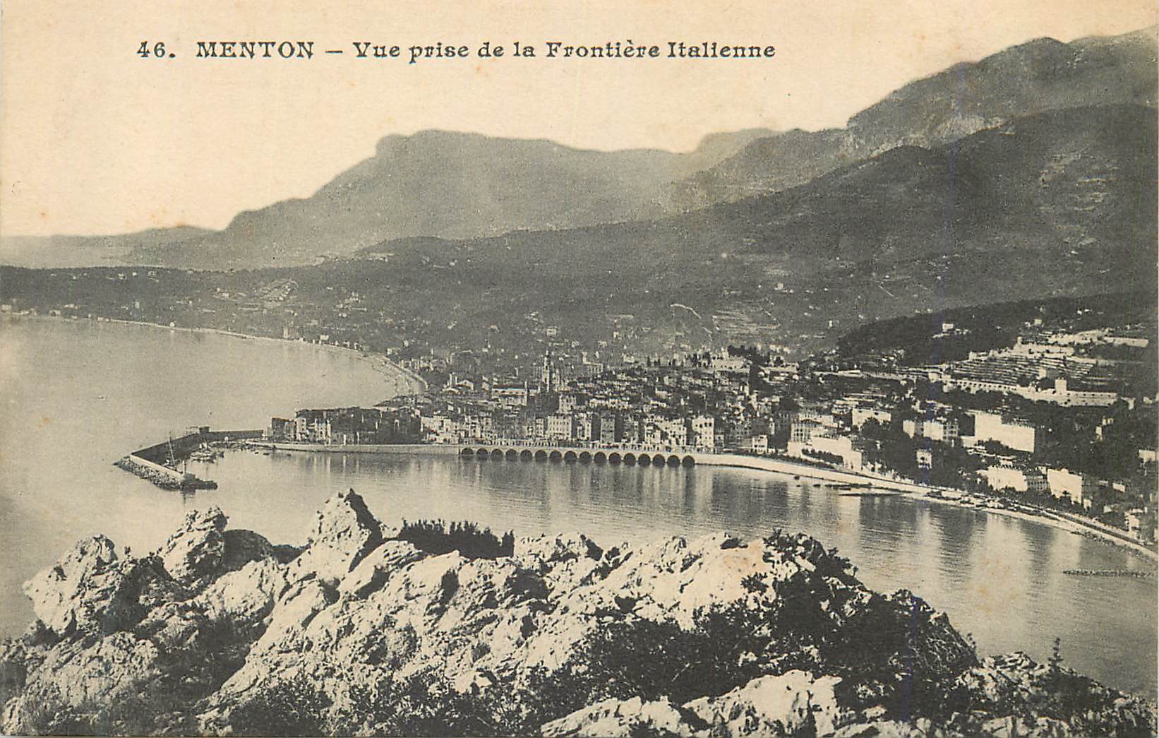 CPA Menton Vue prise de la Fontiere Itallienne