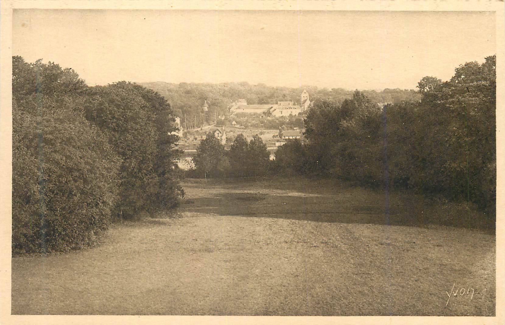 CPA Pontoise Ecole Secondaire St Martin Les Pelouses Vue sur l Oise et St Ouen l Aumone