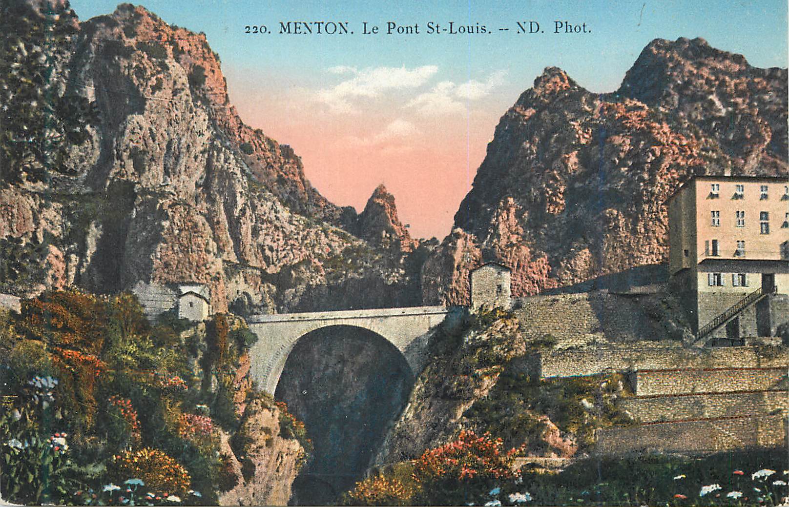 CPA Menton Le Pont St Louis