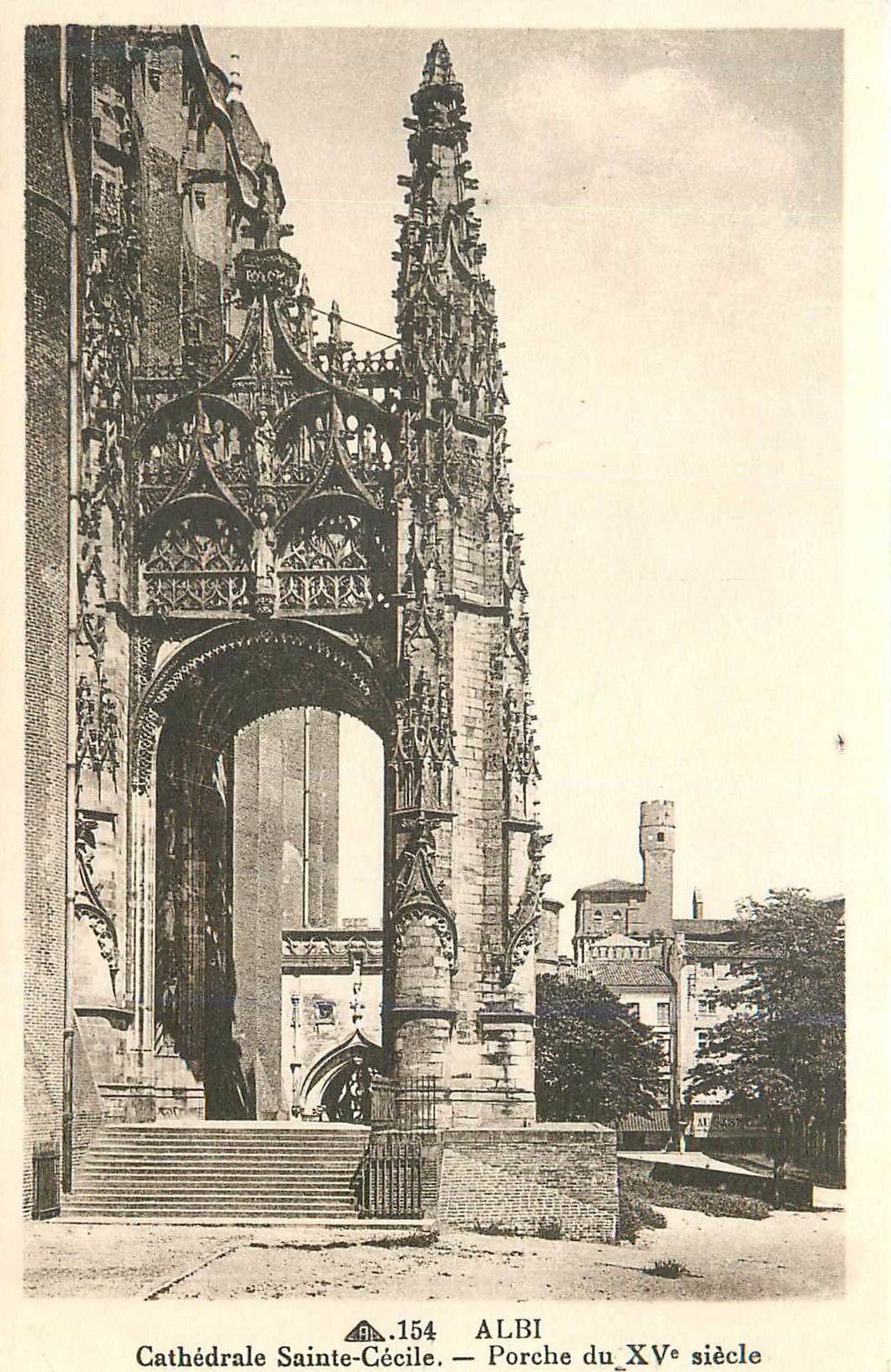 CPA Albi Cathedrale Sainte Cecile Porche du xv siecle