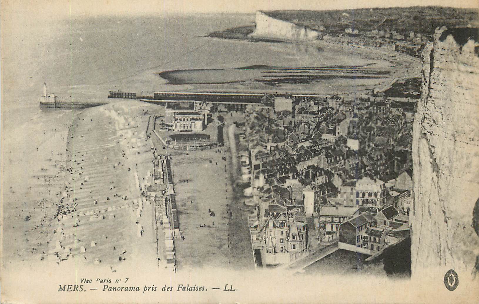 CPA Mers Panorama pris des Falaises