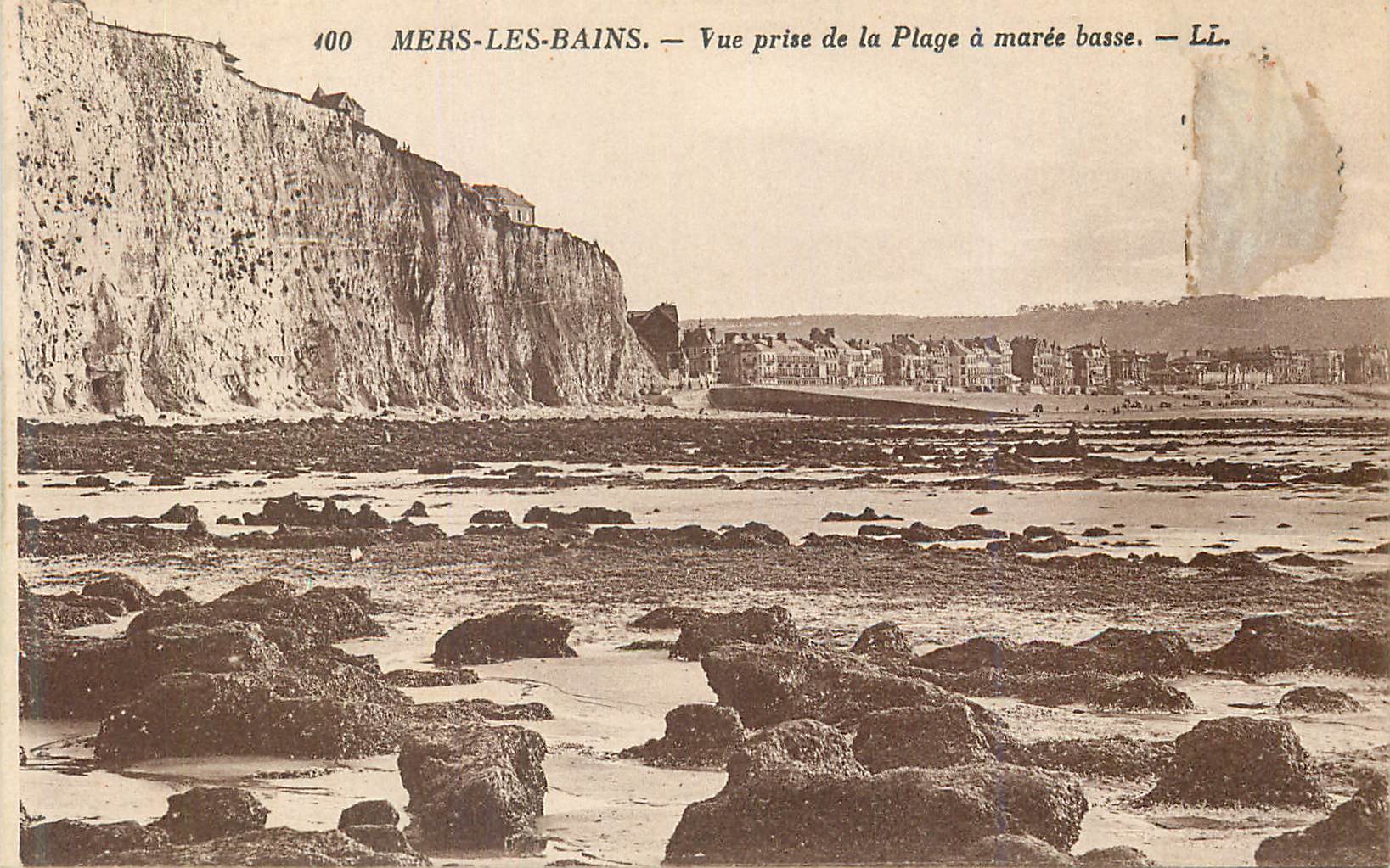CPA Mers les Bains Vue prise de la Plage a maree basse