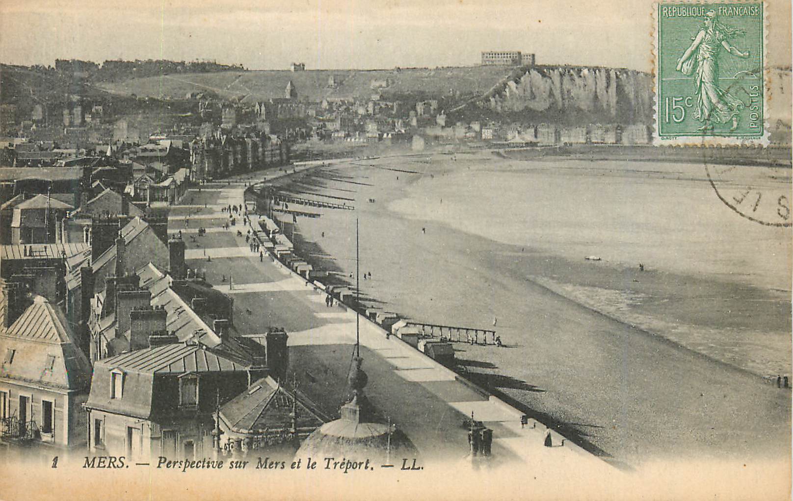 CPA Mers Perspective sur Mer et le Treport