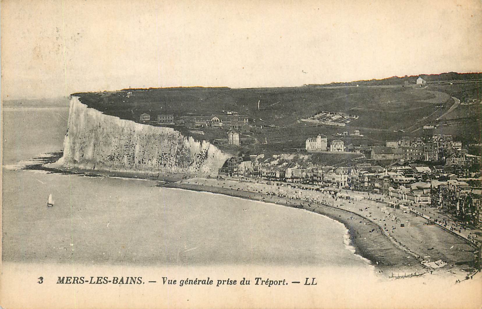 CPA Mers les Bains Vue generale prise du Treport