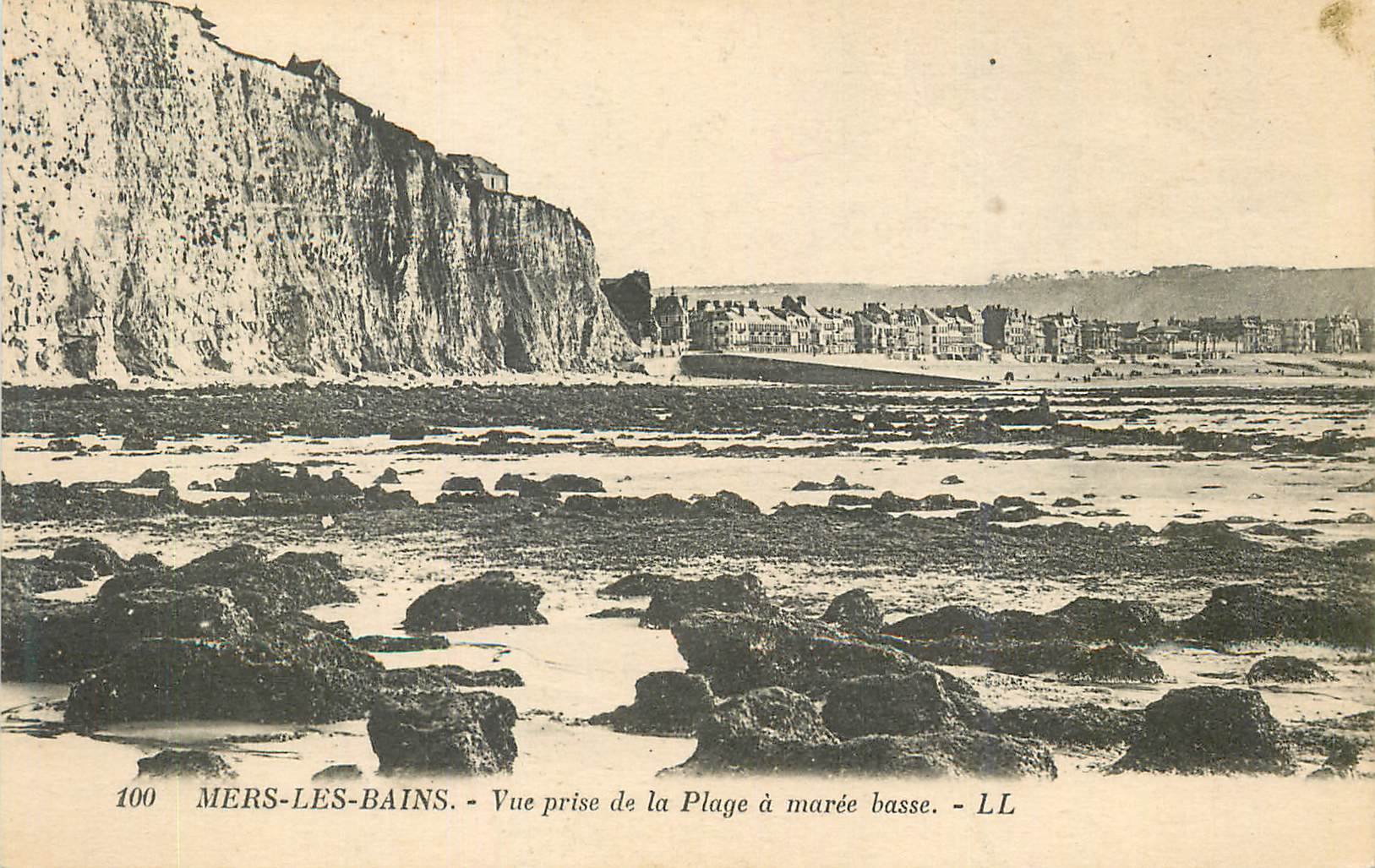 CPA Mers les Bains Vue prise de la Plage a maree basse