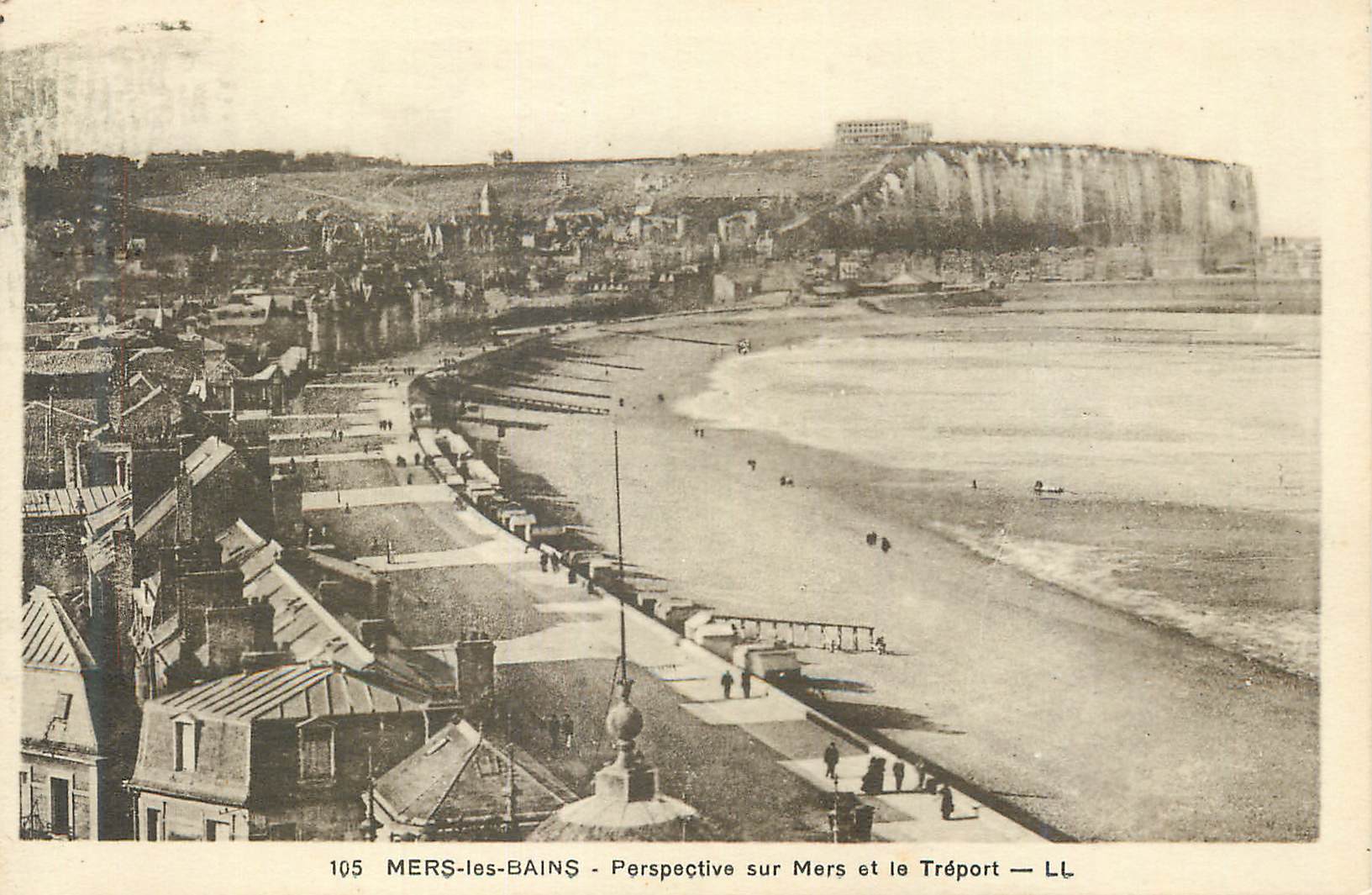 CPA Mers les Bains Perpictive sur Mer et le Treport