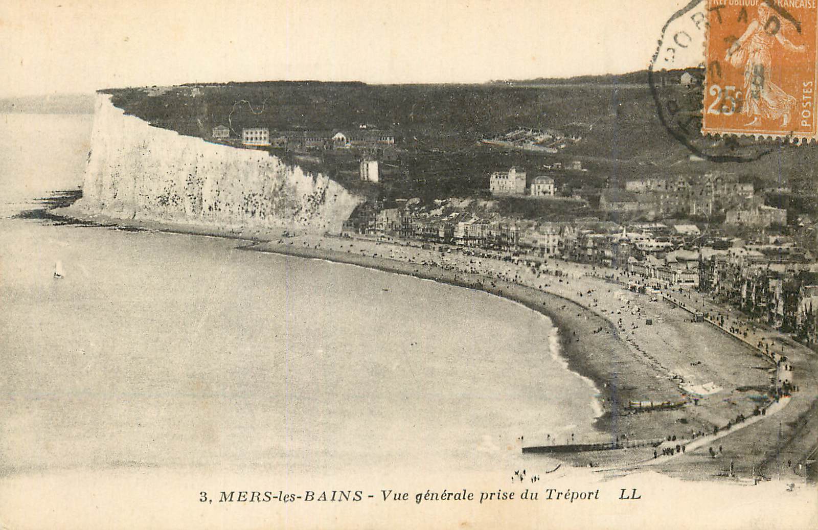 CPA Mers les Bains Vue generale prise du Treport