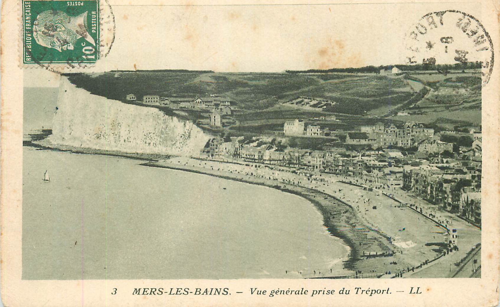CPA Mers les Bains Vue generale prise du Treport
