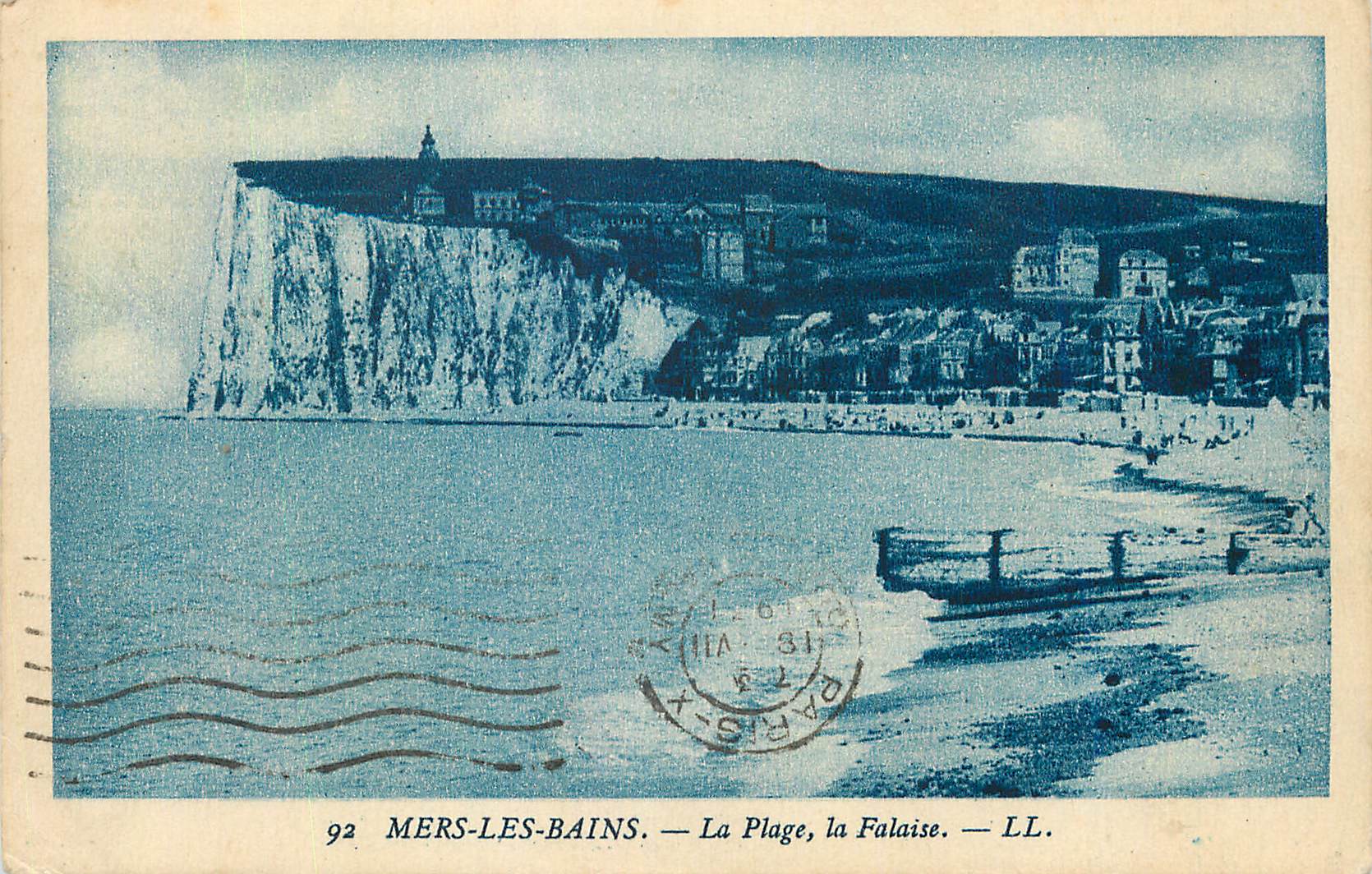 CPA Mers les Bains La Plage la Falaise