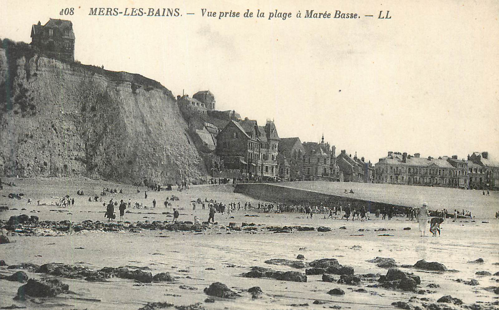 CPA Mers les Bains Vue prise de la Plage a Maree Basse