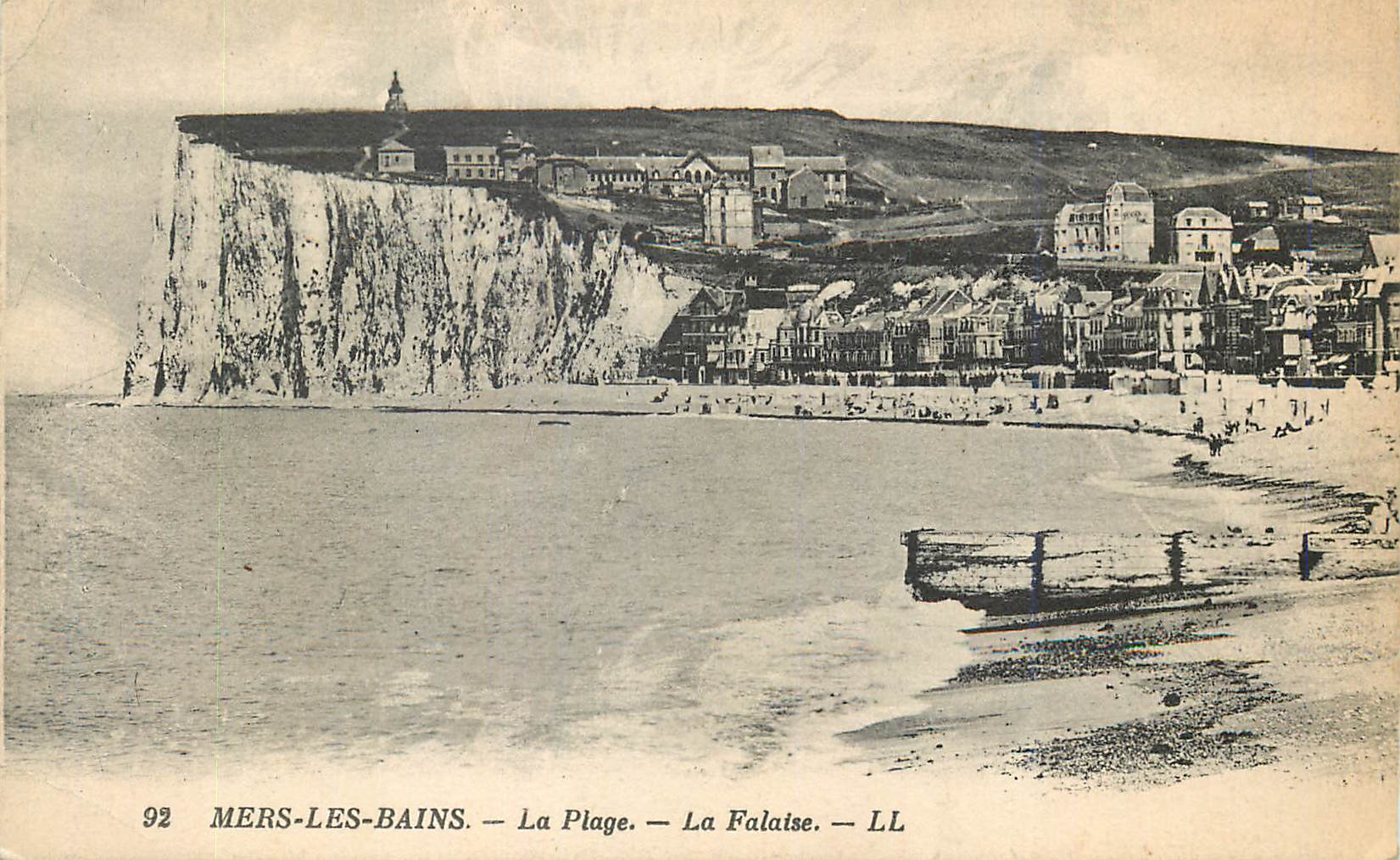 CPA Mers les Bains La Plage La Falaise