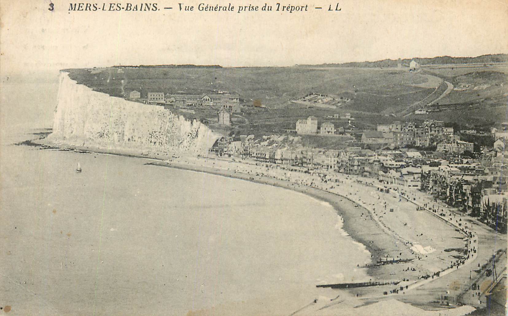 CPA Mers les Bains Vue generale prise du Treport