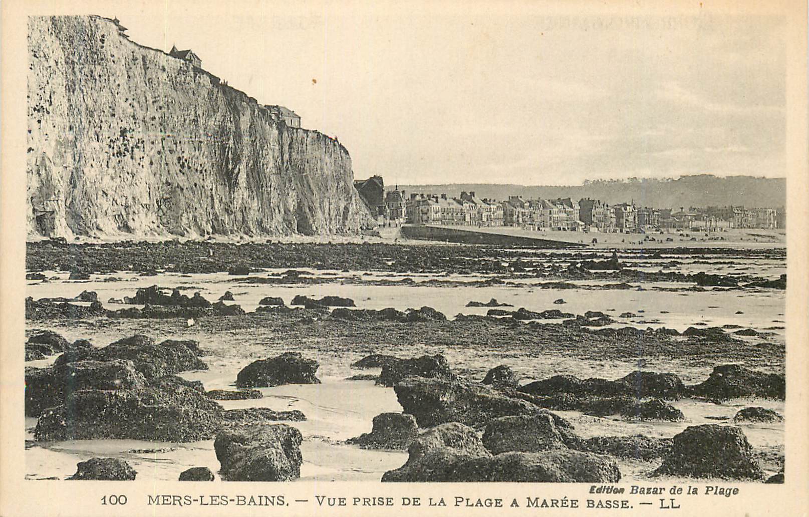 CPA Mers les Bains Vue prise de la Plage a Maree Basse