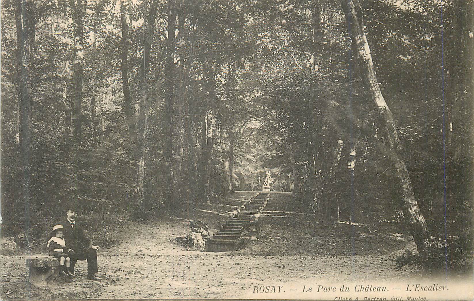 CPA Rosay Le Parc du Chateau L Escalier