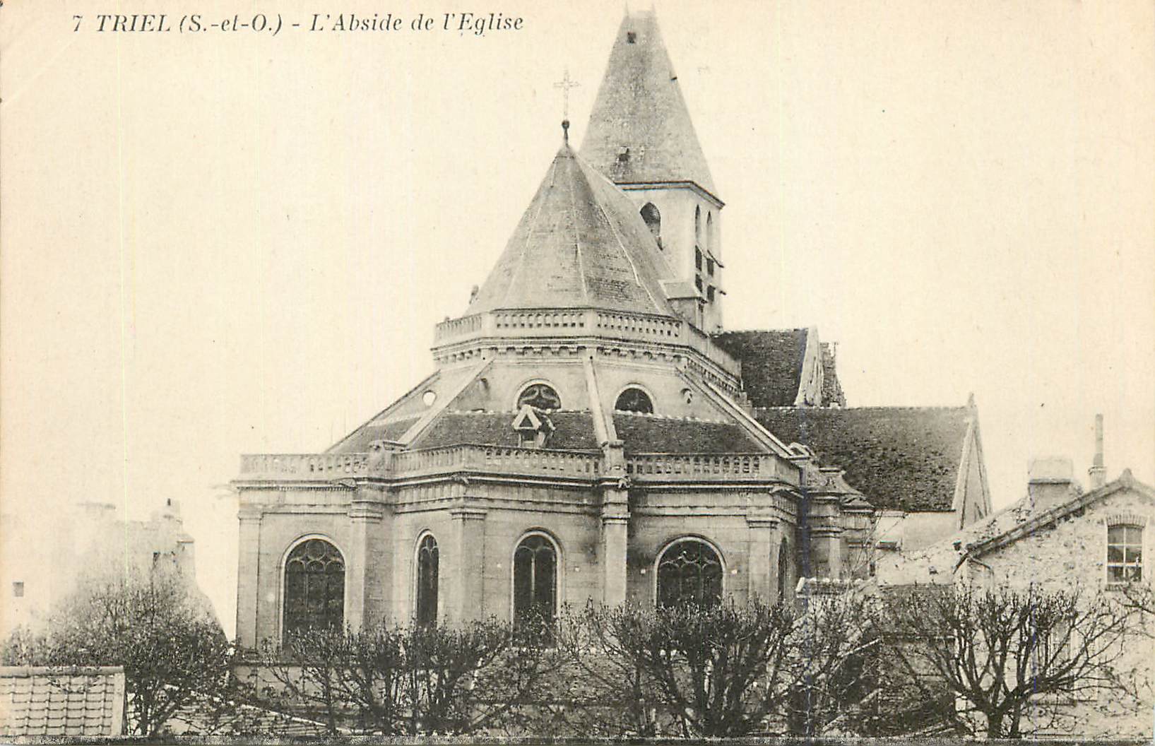 CPA Triel S et O L Abside de l Eglise