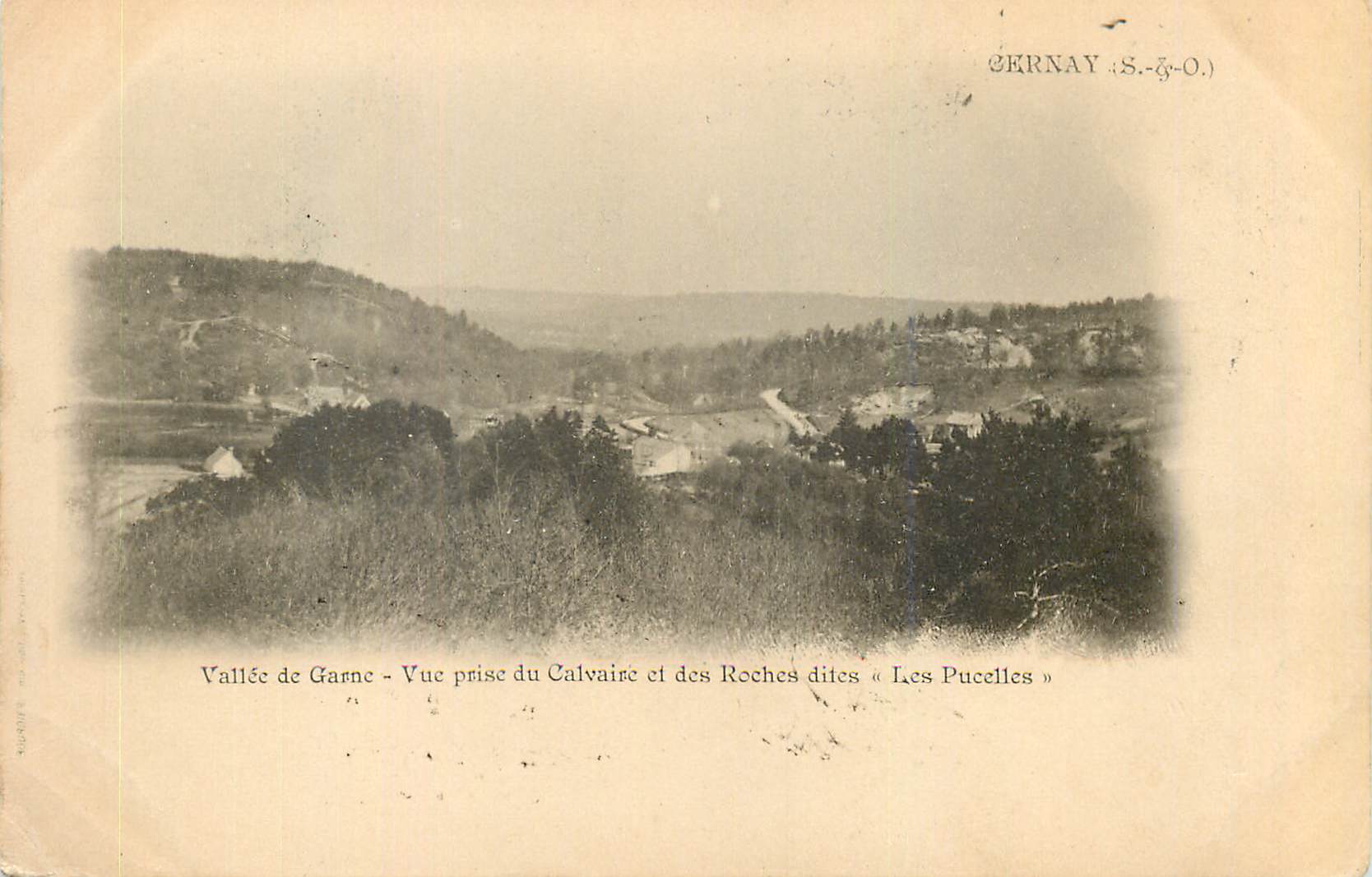 CPA Cernay S et O Vallee de Garne Vue prise du Calvaire et des Roches dites Les Pucelles