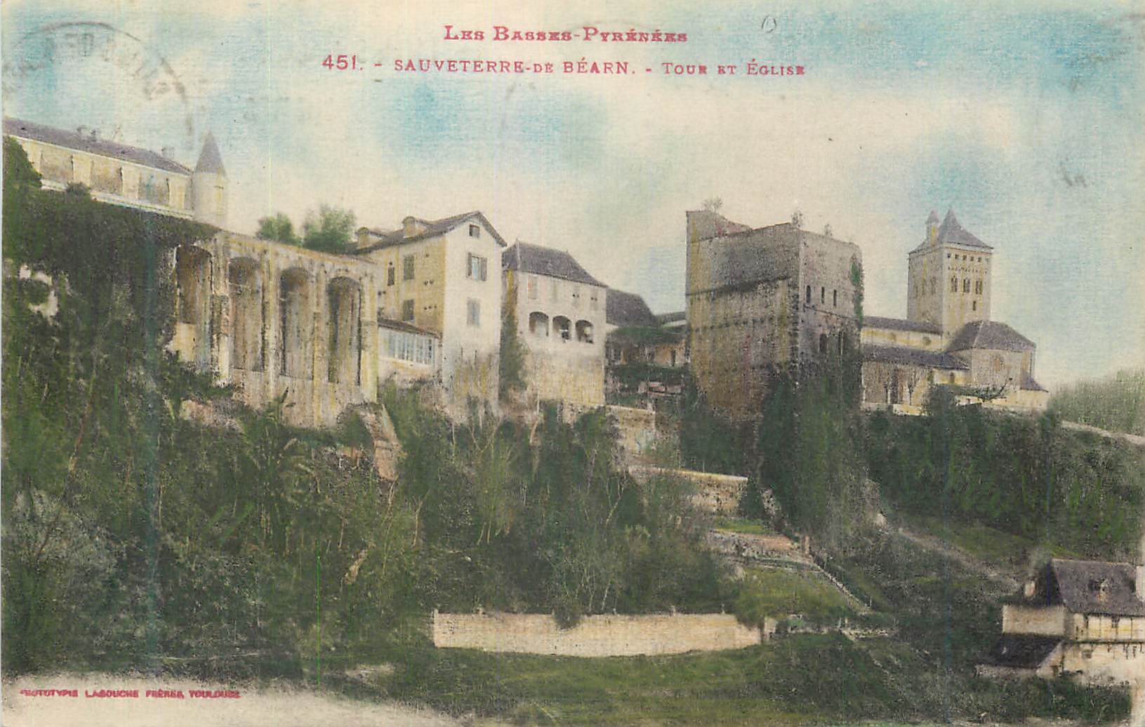 CPA Les Banses Pyrenees Sauveterre De Bearn Tour et Eglise