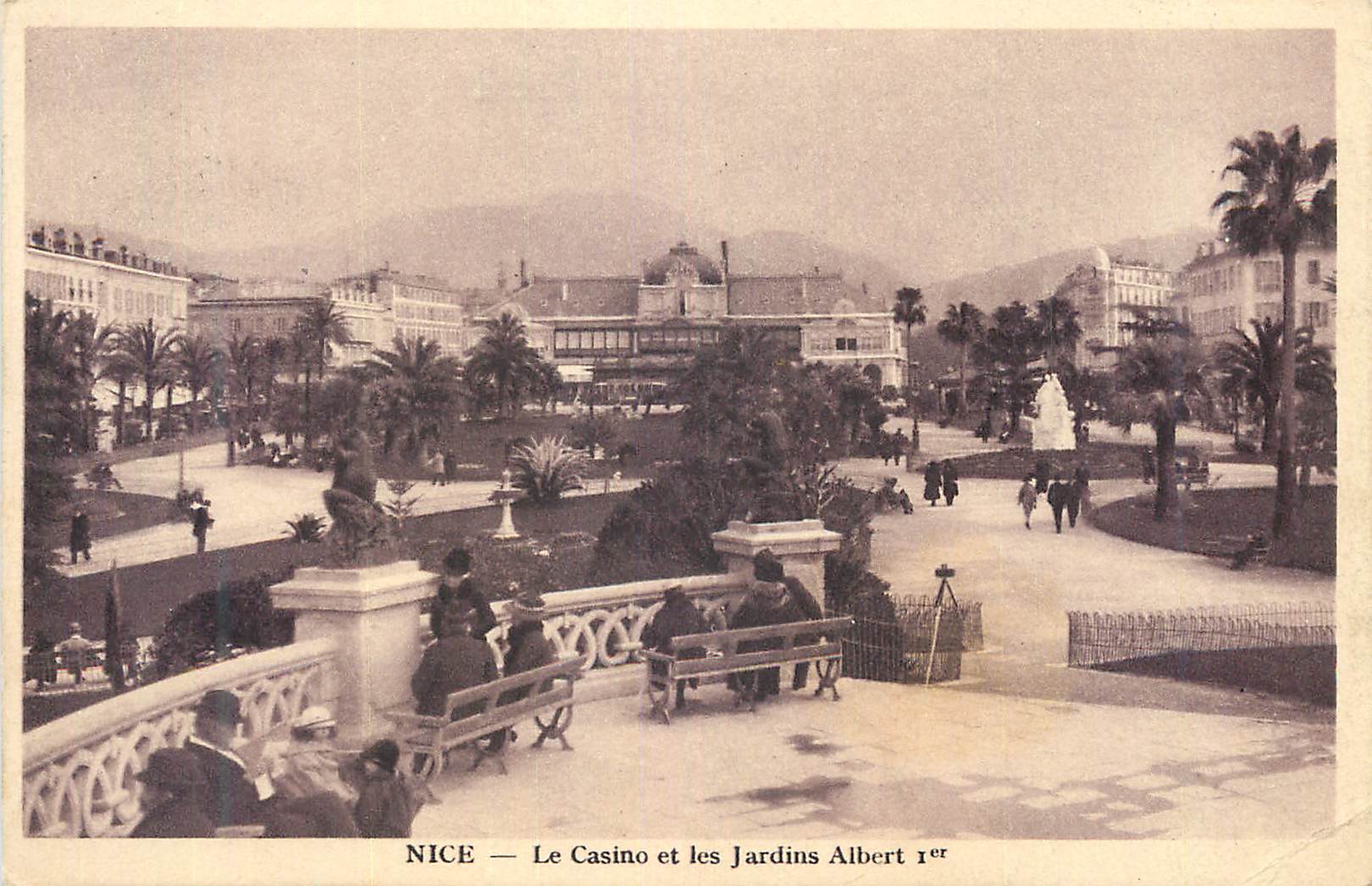 CPA Nice Le Casino et les Jardins Albert 1er