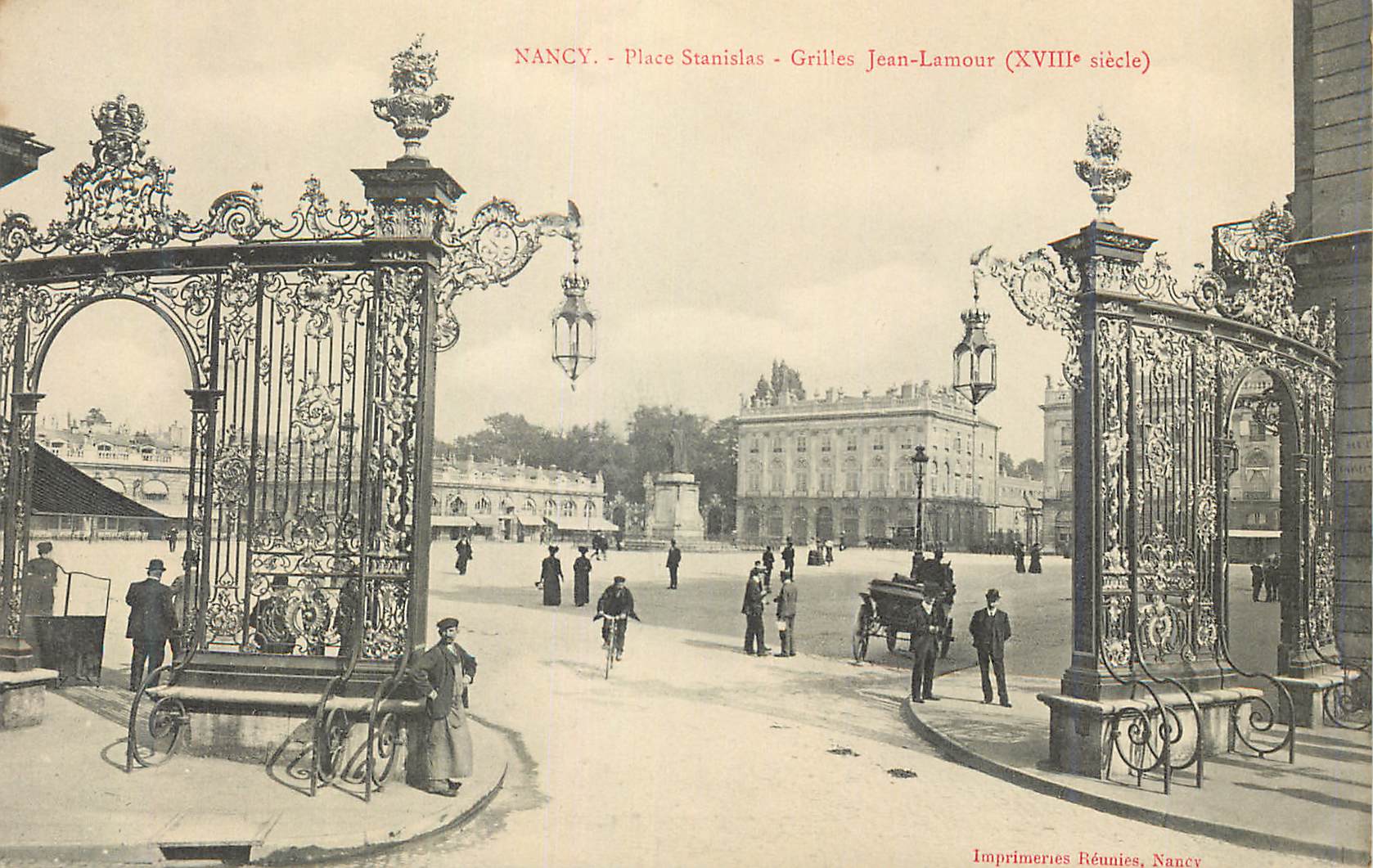CPA Nancy Place Stanislas Grilles Jean Lamour xvii siecle