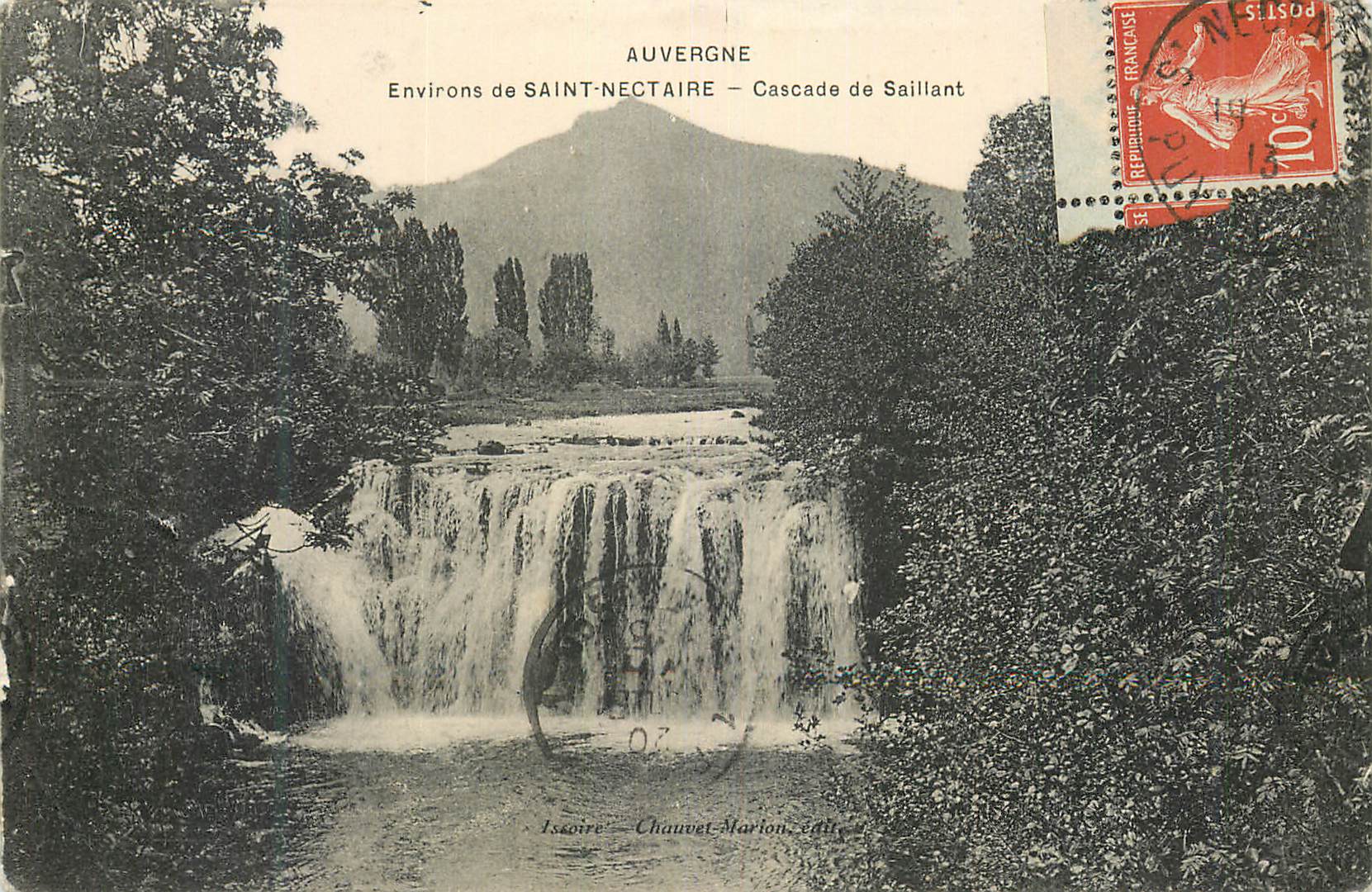 CPA Auvergne Environs de Saint Nectaire Cascade de Saillant