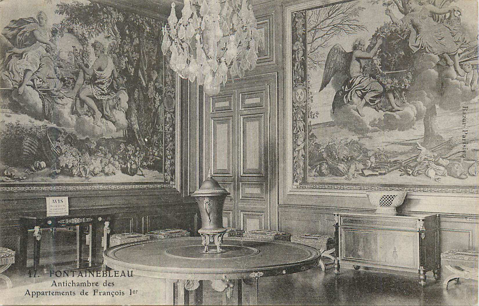 Fontainebleau — Anticamera degli Appartamenti di Francesco I — editore Brion Paris