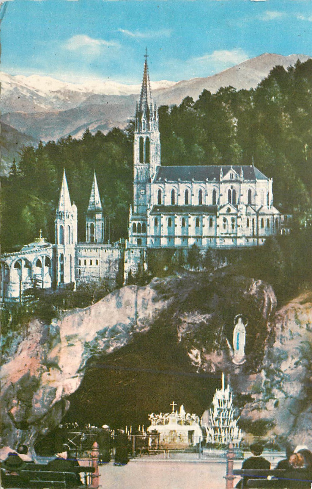 CPM Lourdes H P La Basilique et la Grotte