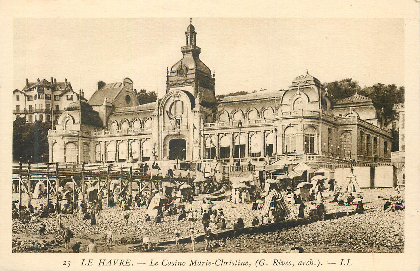 CPA Le Havre Le Casino Marie Christine G Rives arch