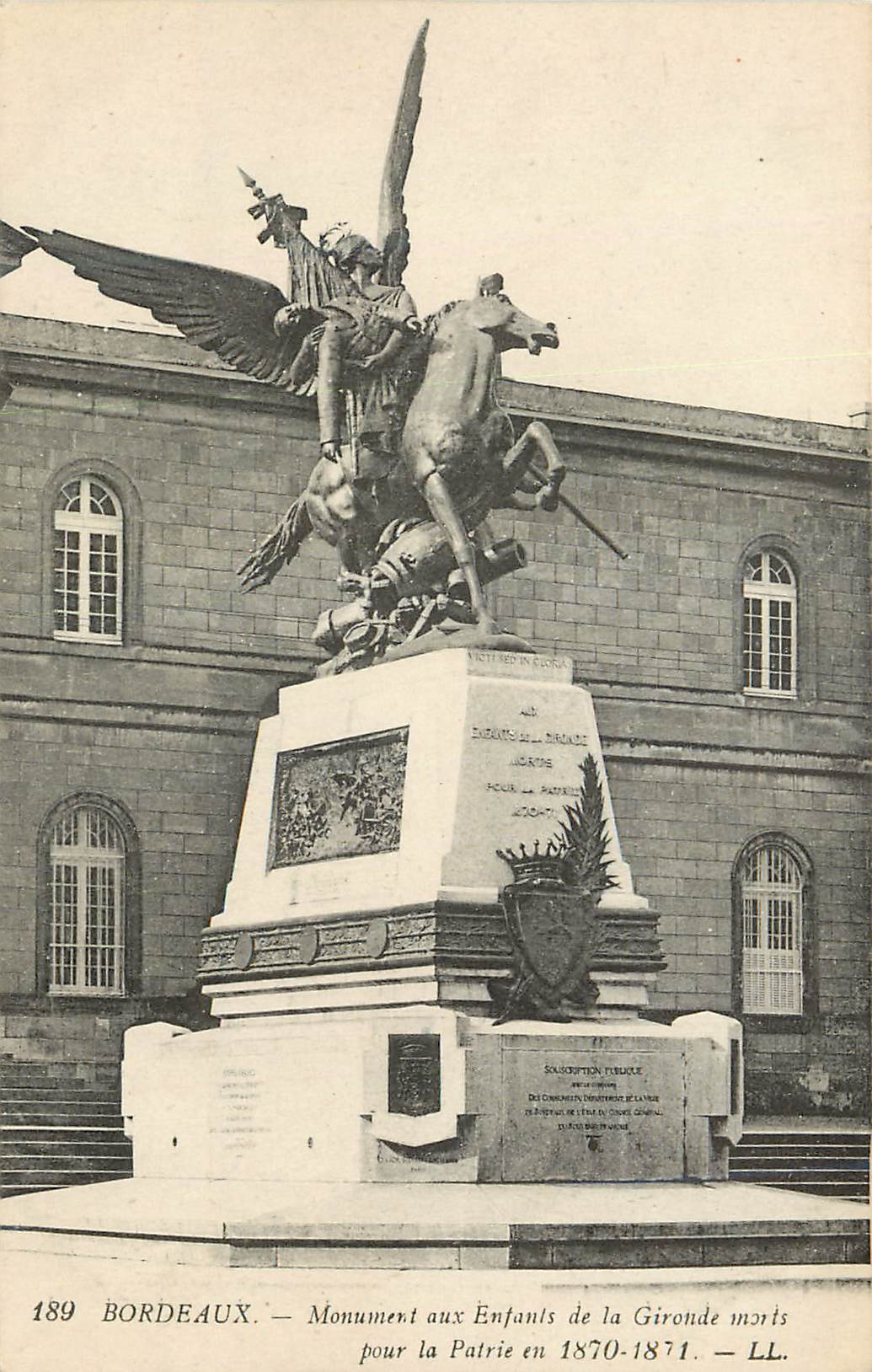 Bordeaux — Monument aux Enfants de la Gironde morts pour la Patrie en 1870-1871 — LL.